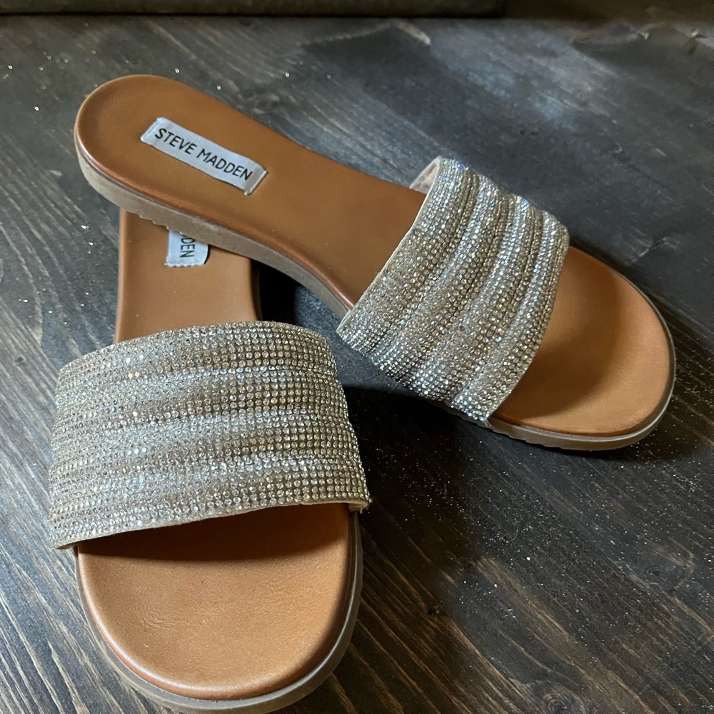 Steve Madden Silver Women's Slide Sandals